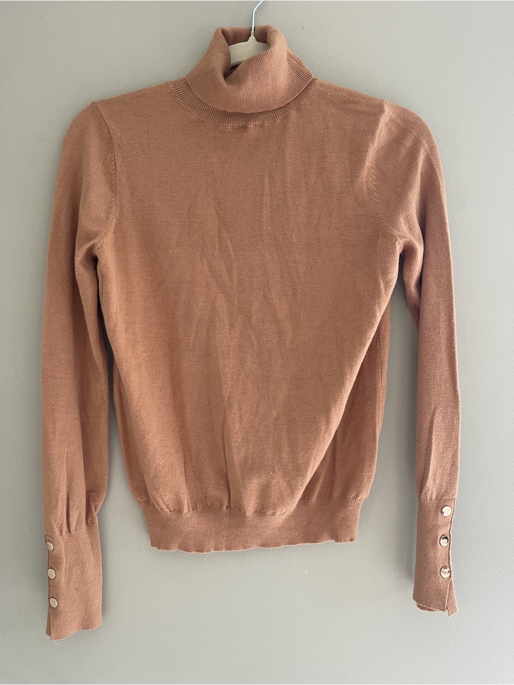 Love Tree Men’s Turtleneck Sweater in Light Brown